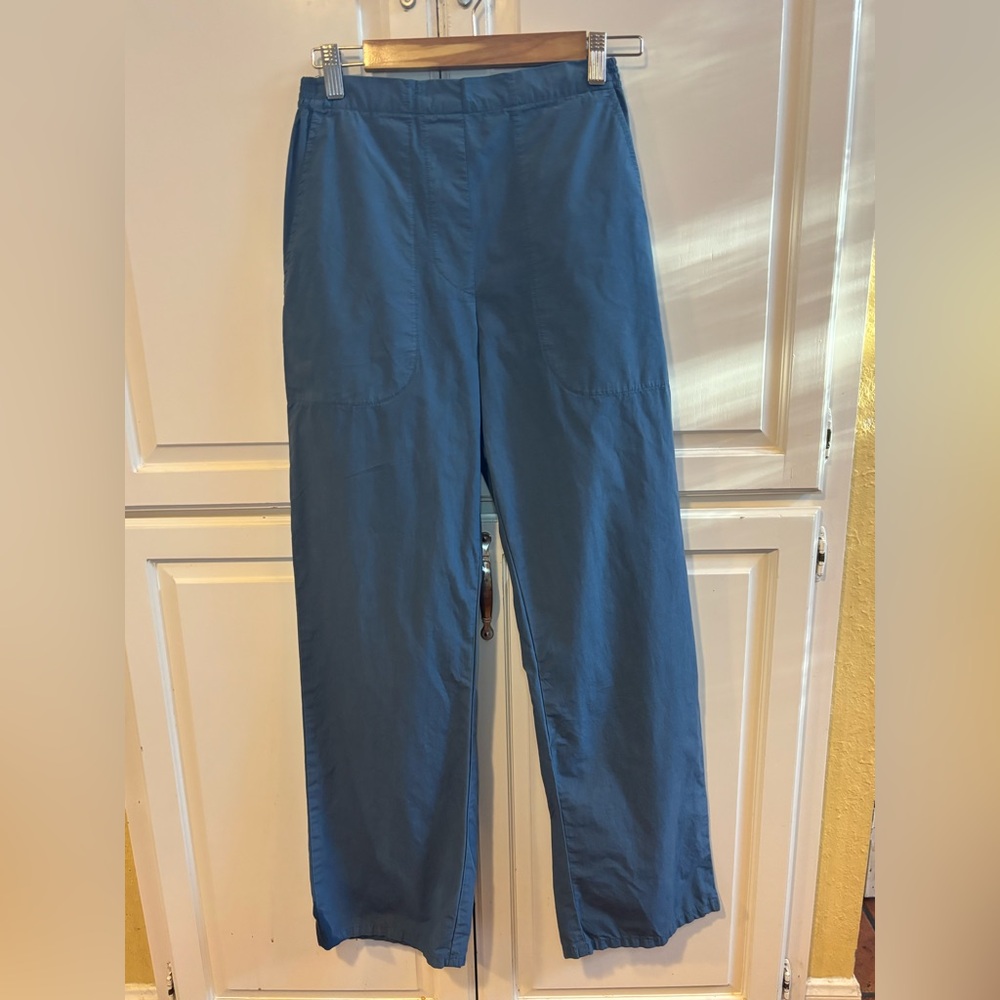 LESET Navy Wide-Leg Utility Trousers - Picture 2 of 14